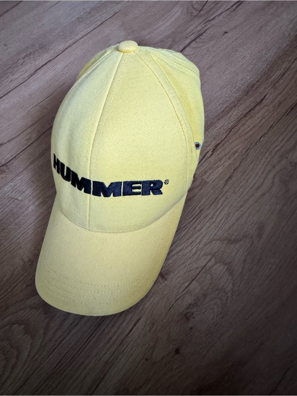 Kids' Yellow Baseball Cap with Black Logo - Casual Sun Hat